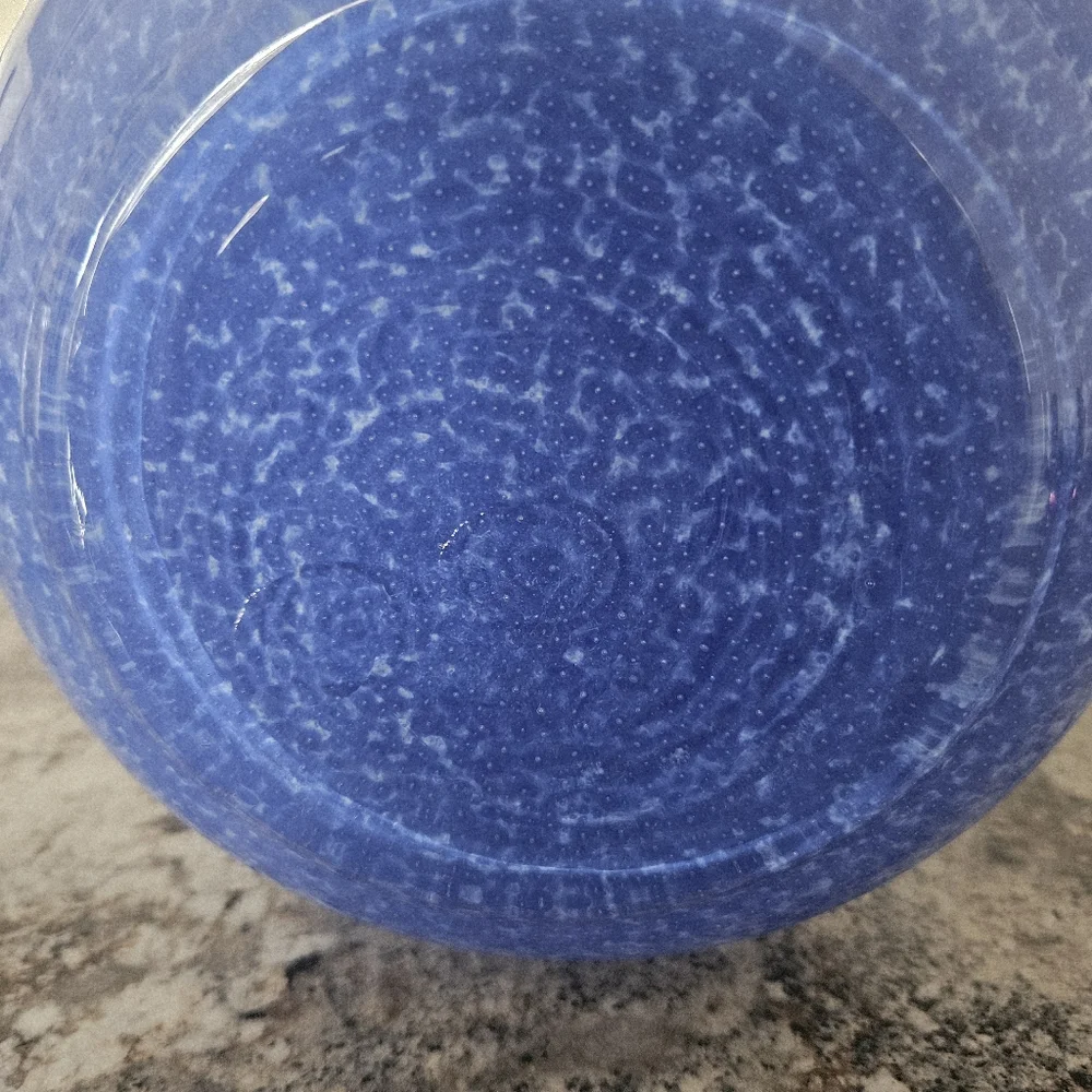 Murano Hand Blown Glass Vase Periwinkle Blue 13